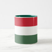 Ungarische Flagge Zweifarbige Tasse (Mittel)