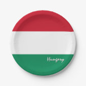 Ungarische Flaggen-Teller, Party, Sport, Ungarn Pappteller (Vorderseite)