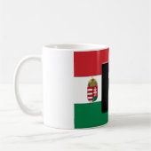 Ungarische Flaggen-und Wappen-Tasse Kaffeetasse (Links)