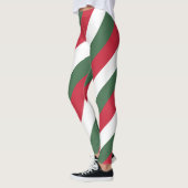 Ungarische Flaggenfarben diagonal gestreift Leggings (Links)