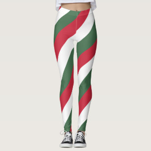 Ungarische Flaggenfarben diagonal gestreift Leggings