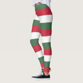Ungarische Flaggenfarben horizontal gestreift Leggings (Links)