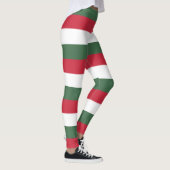 Ungarische Flaggenfarben horizontal gestreift Leggings (Rechts)