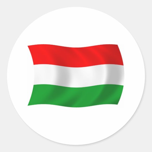 Ungarische Flaggenmarke Runder Aufkleber (Vorderseite)