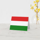 Ungarische Flaggennotecard Karte (Gelbe Blume)