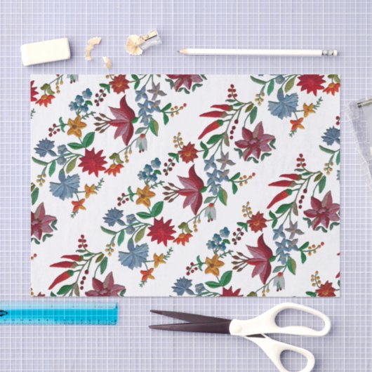 Ungarische Folkart-Stickerei Seidenpapier (Handwerk)