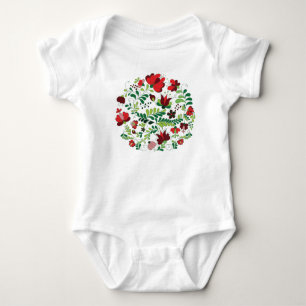 Ungarische freie Matyo-Volkskunst Baby Strampler