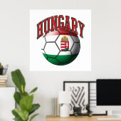 Ungarische Fußballflagge Poster (Heimbüro)