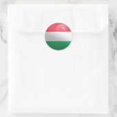 Ungarische Glossy Circle Flag Runder Aufkleber (Tasche)