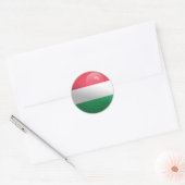 Ungarische Glossy Circle Flag Runder Aufkleber (Umschlag)