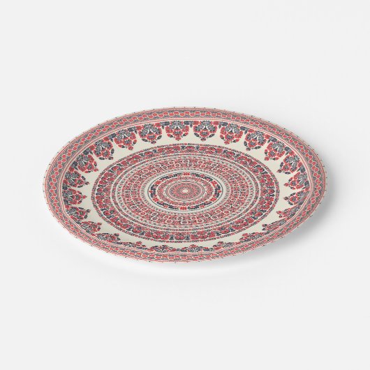 ungarische Grenze Pappteller (Schrägansicht)