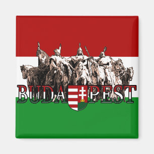 Ungarische Heldenanordnung mit Flagge Budapest Magnet