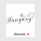 Ungarische Herzenflagge Aufkleber (Blatt)