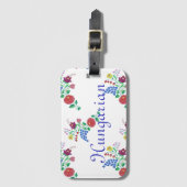 Ungarische Kalocsa Stickerei Kunst Gepäckanhänger (Vorderseite Vertikal)