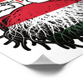 Ungarische kanadische Tree-Roots-Flagge Poster (Ecke)
