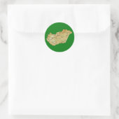 Ungarische Karte Runder Aufkleber (Tasche)