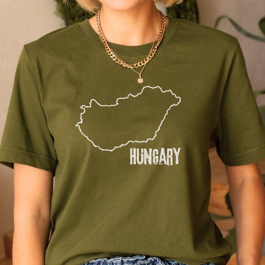 Ungarische Landeskarte - Ungarische Kontur T-Shirt
