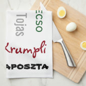 Ungarische Lebensmittel Weiße Küche Geschirrtuch (Viertel Falte)