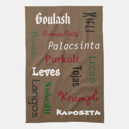 Ungarische Lebensmittelbraun Handtuch