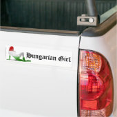 Ungarische Mädchen-Silhouette-Flagge Autoaufkleber (Auf Lkw)