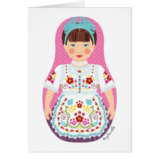 Ungarische Matryoshka-Karte (Vorne)