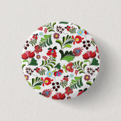Ungarische Matyo-Blumenmuster Button (Vorderseite)