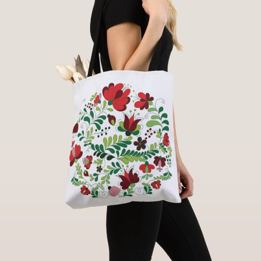 Ungarische Matyo Floral Art Tasche (Von Nahem)