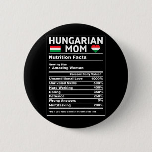 Ungarische Mutter für Frauen Ungarn Flagge Magyar Button
