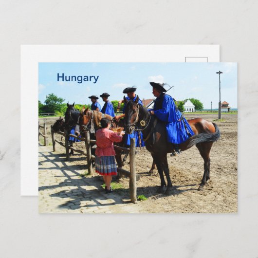 Ungarische Pferderennfahrer Ungarn Postkarte (Vorne/Hinten)