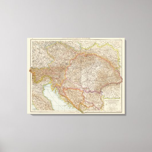 Ungarische Reichskarte Leinwanddruck (Vorderseite)