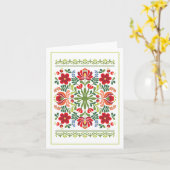 Ungarische Rote Blume Grußkarte Karte (Gelbe Blume)