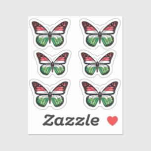 Ungarische Schmetterlingsmonarchflagge Aufkleber