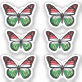 Ungarische Schmetterlingsmonarchflagge Aufkleber (Vorderseite)