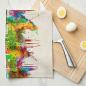 Ungarische Skyline Geschirrtuch (Viertel Falte)