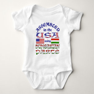 Ungarische Teile Vorderseite Baby Strampler