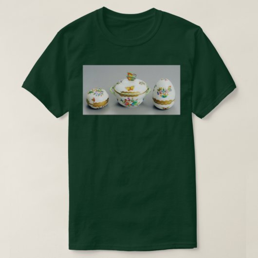 Ungarische traditionelle Herendi-Töpferbonbons 6 T-Shirt (Design vorne)