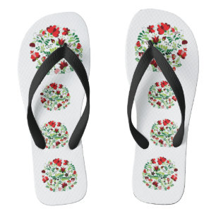 Ungarische traditionelle Matyo-Volkskunst Badesandalen