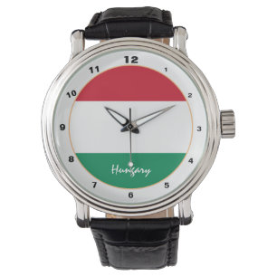 Ungarische Uhr, ungarische Flagge / Design Armbanduhr