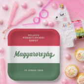 Ungarische Unabhängigkeitstagsflagge Pappteller (Party)