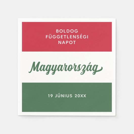 Ungarische Unabhängigkeitstagsflagge Serviette (Vorderseite)