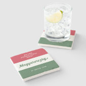 Ungarische Unabhängigkeitstagsflagge Steinuntersetzer (Seitenansicht)