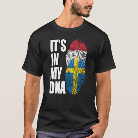 Ungarische und schwedische Misch-DNA-Kennzeichnung T-Shirt (Vorderseite)