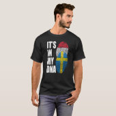 Ungarische und schwedische Misch-DNA-Kennzeichnung T-Shirt (Vorne ganz)