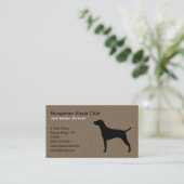 Ungarische Vizsla-Dog-Silhouette Visitenkarte (Stehend Vorderseite)