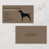 Ungarische Vizsla-Dog-Silhouette Visitenkarte (Vorne/Hinten)