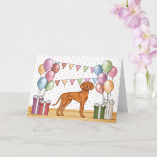 Ungarische Vizsla Farbige Pastell-Frohe Geburtstag Karte