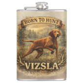 Ungarische Vizsla-Kunst    Flachmann (Vorderseite)