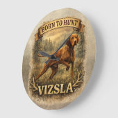 Ungarische Vizsla-Kunst    Große Wanduhr (Winkel)
