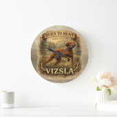 Ungarische Vizsla-Kunst    Große Wanduhr (Zuhause)