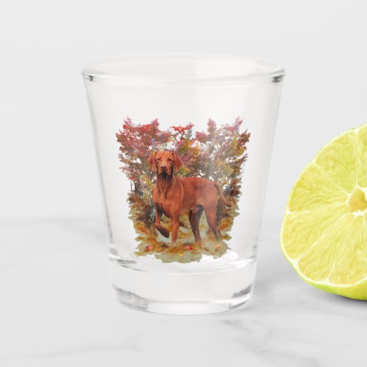 Ungarische Vizsla-Kunst Schnapsglas (Vorderseite)